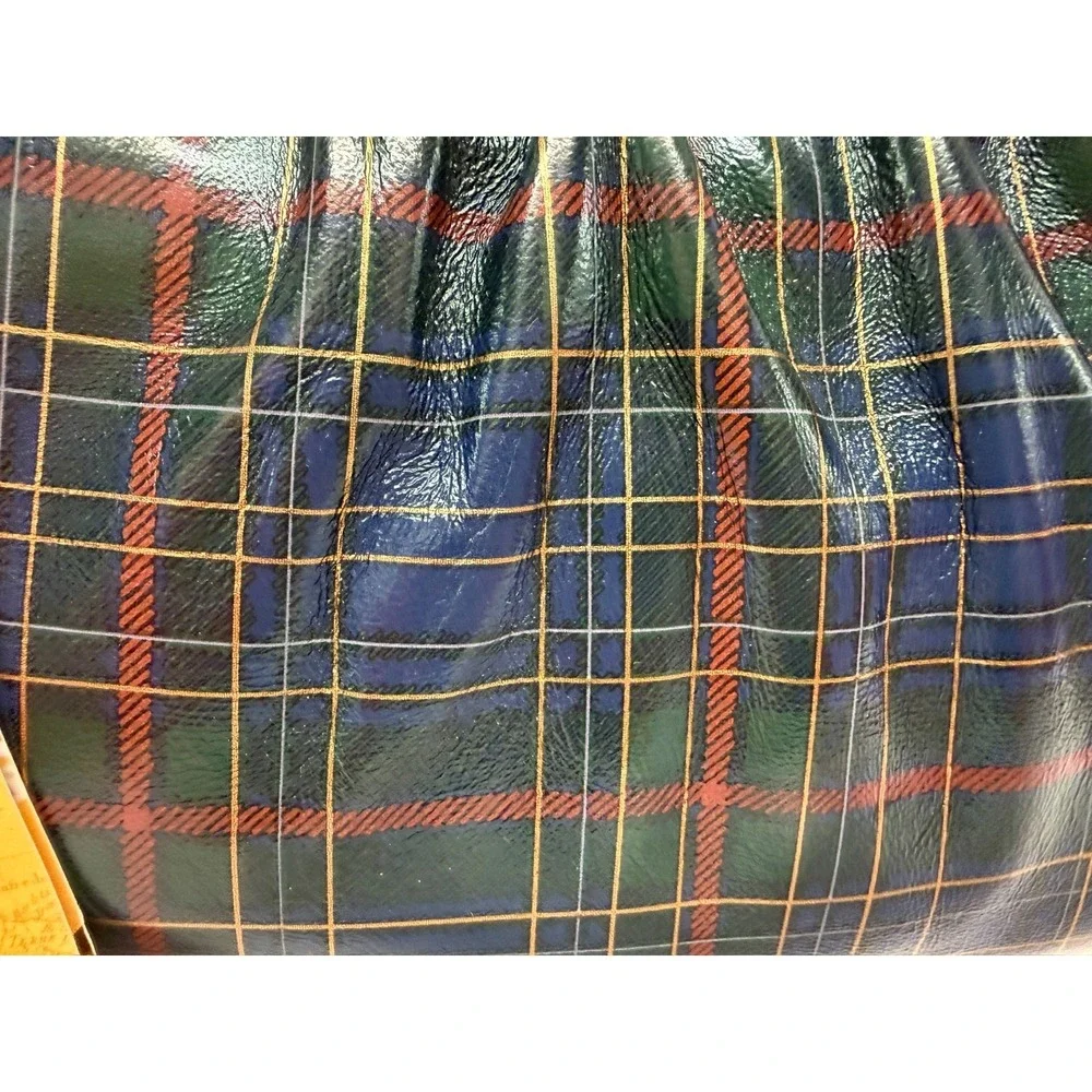 Patricia Nash Small purse Potenaz Leather‎ Clutch Chain Strap BLUE GREEN TARTAN
